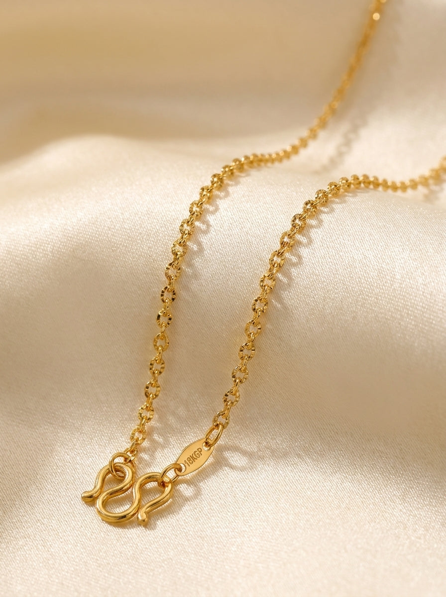 18K Gold Plated Minimal Chain | Skin-Safe & Highly Durable