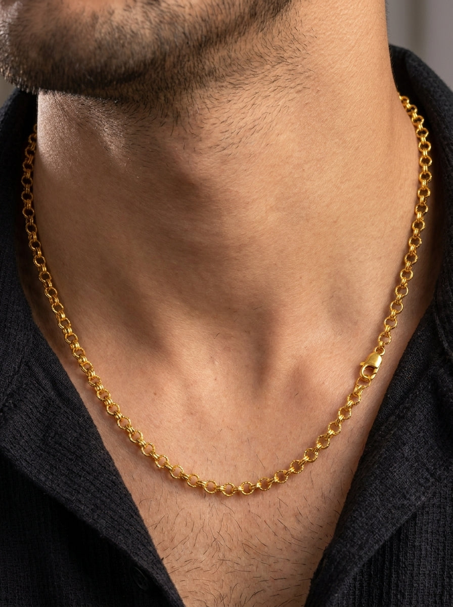 Premium Chain Daily Wear | 18K Gold Plated | Waterproof & Unisex