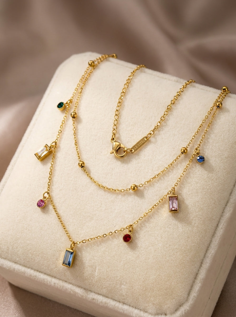 18K Gold Plated Two Layer Necklace