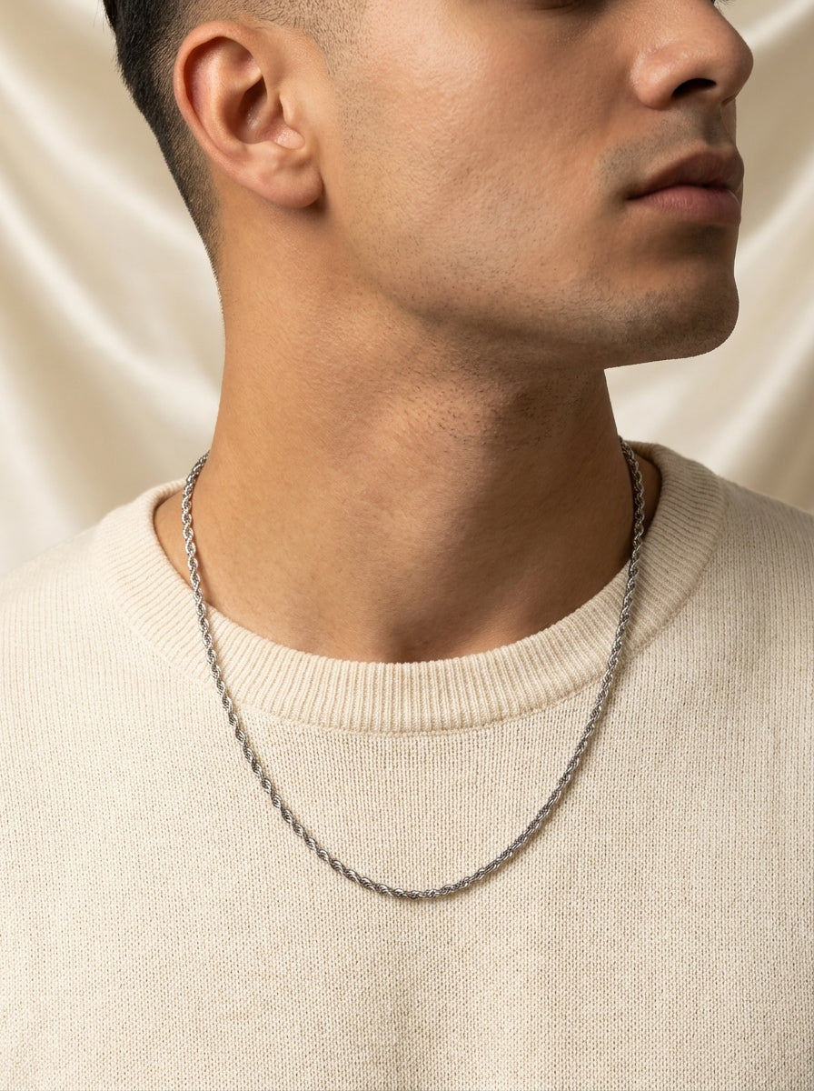 18K Silver Plated Everyday Chain | Waterproof & Hypoallergenic