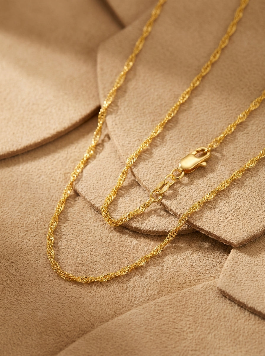 18K Gold Plated Classic Chain | Waterproof Stainless Steel