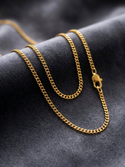Premium 18K Gold Plated Chain | Skin-Safe & Sweat-Proof
