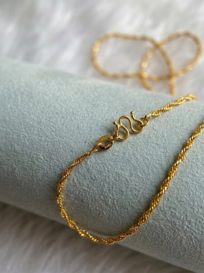 18K Gold Plated Herringbone Chain | Waterproof & Tarnish-Free