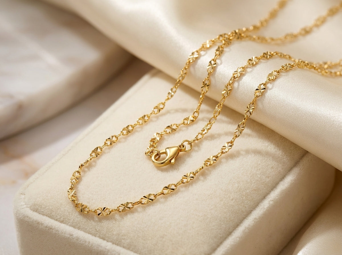 18K Gold Plated Modern Chain | Stainless Steel | High-Polish Finish