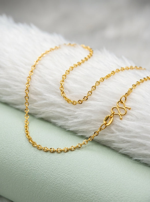 18K Gold Plated Wheat Mesh Chain | Unisex Luxury | Anti-Tarnish - Anusi