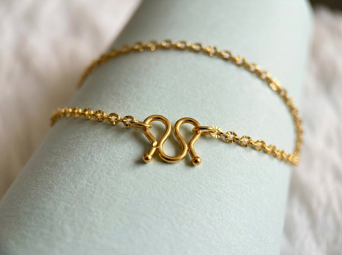 18K Gold Plated Wheat Mesh Chain | Unisex Luxury | Anti-Tarnish