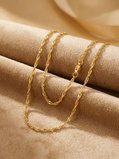 18K Gold Plated Classic Chain | Waterproof Stainless Steel