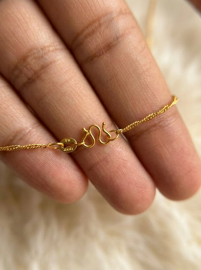 18K Gold Plated Herringbone Chain | Waterproof & Tarnish-Free