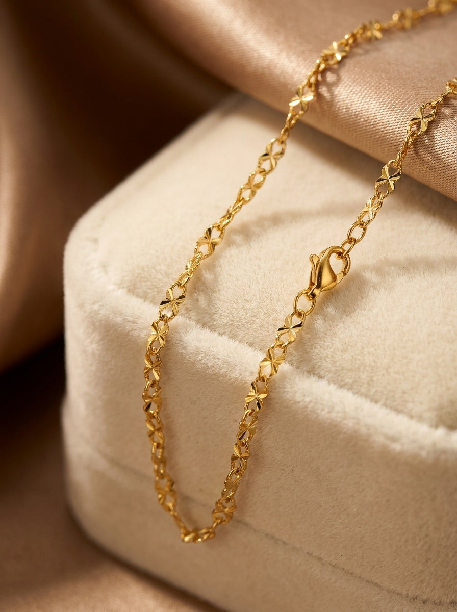 18K Gold Plated Modern Chain | Stainless Steel | High-Polish Finish