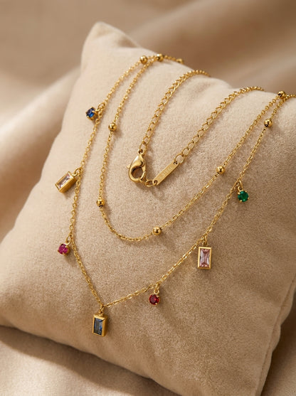 18K Gold Plated Two Layer Necklace