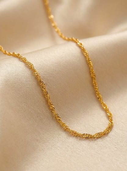18K Gold Plated Classic Chain | Waterproof Stainless Steel