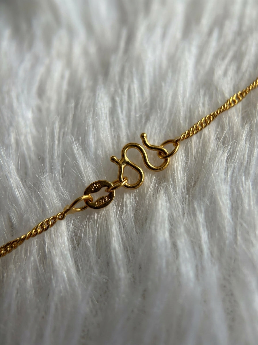 18K Gold Plated Herringbone Chain | Waterproof & Tarnish-Free