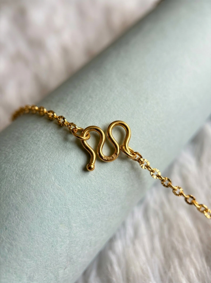 18K Gold Plated Wheat Mesh Chain | Unisex Luxury | Anti-Tarnish