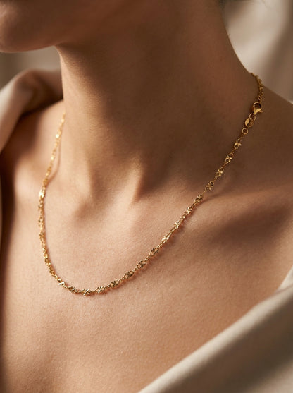 18K Gold Plated Modern Chain | Stainless Steel | High-Polish Finish