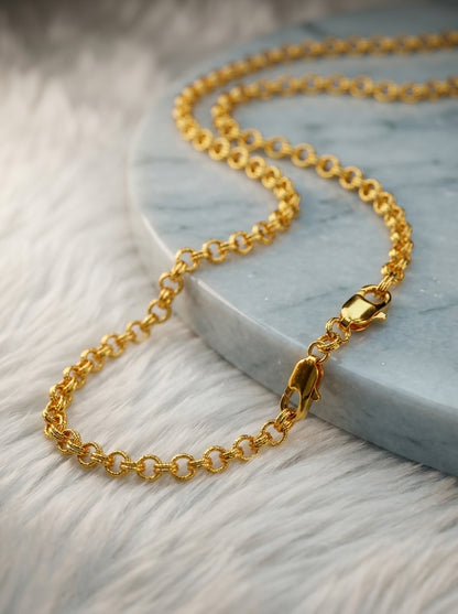 Premium Chain Daily Wear | 18K Gold Plated | Waterproof & Unisex