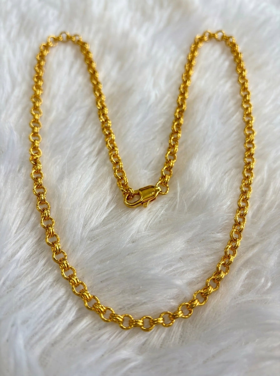 Premium Chain Daily Wear | 18K Gold Plated | Waterproof & Unisex