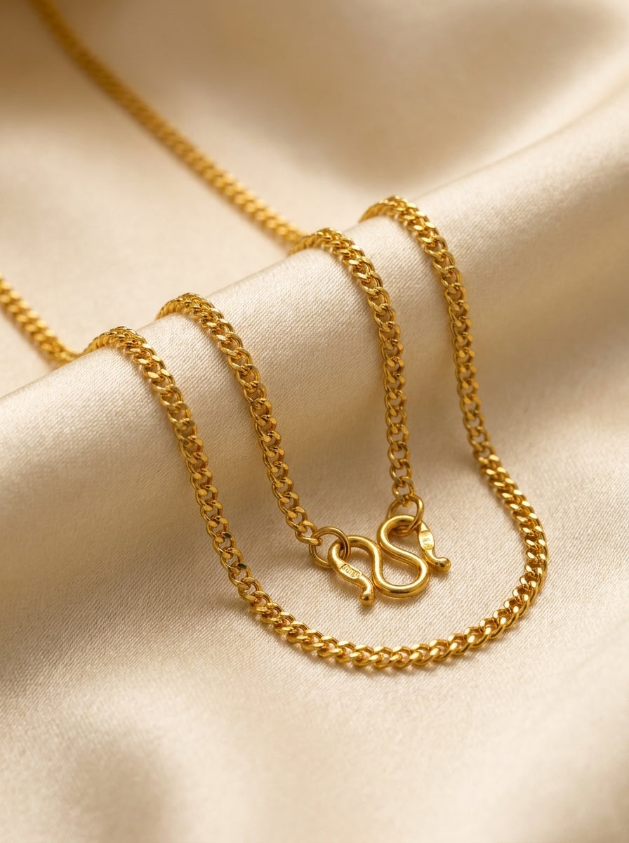 Premium 18K Gold Plated Chain | Skin-Safe & Sweat-Proof