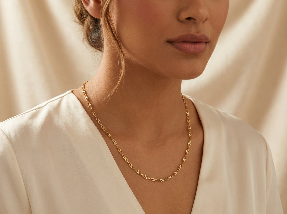 18K Gold Plated Modern Chain | Stainless Steel | High-Polish Finish