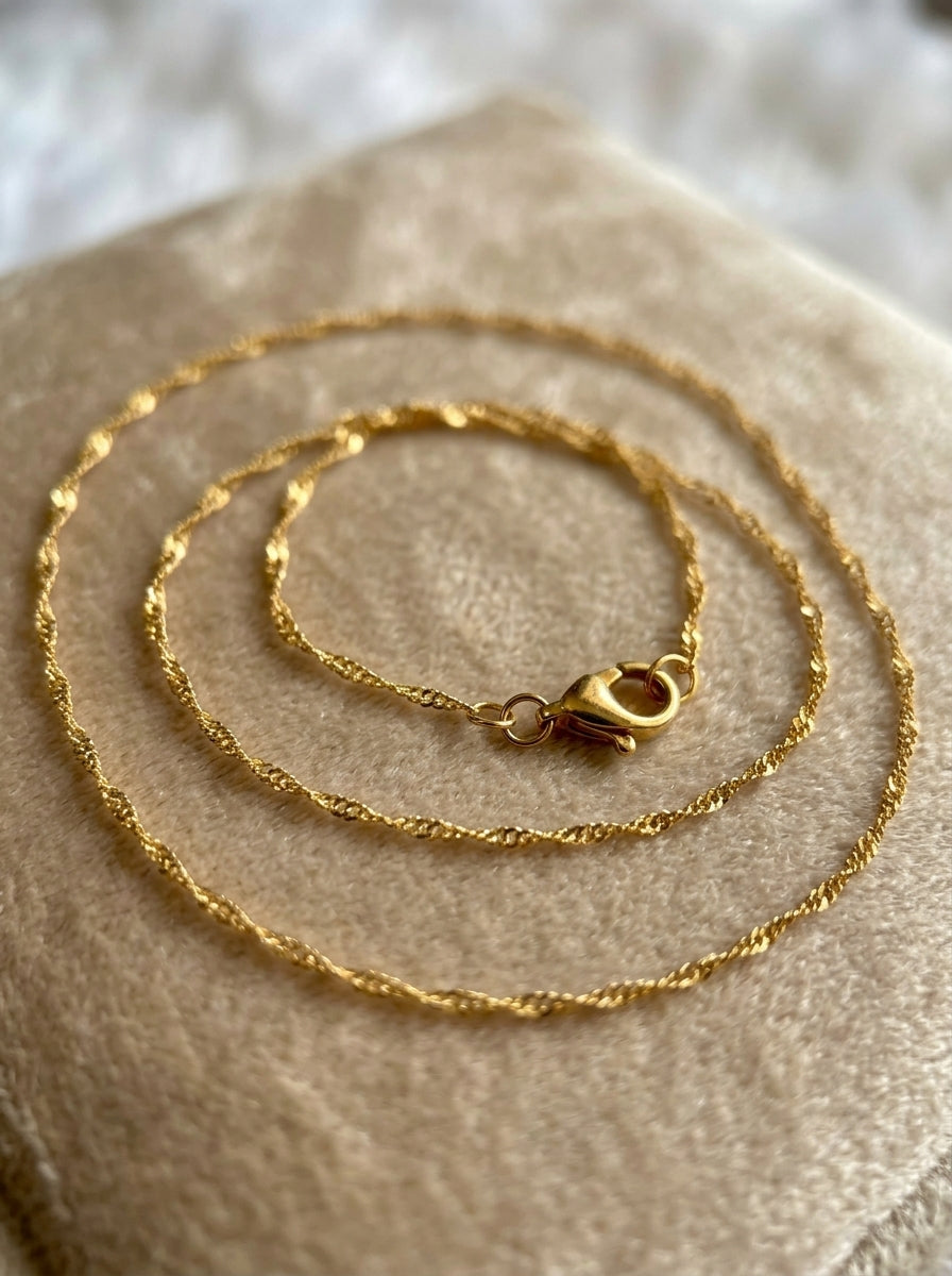 Premium Daily Wear Chain | 18K Gold Plated | Sensitive Skin Friendly