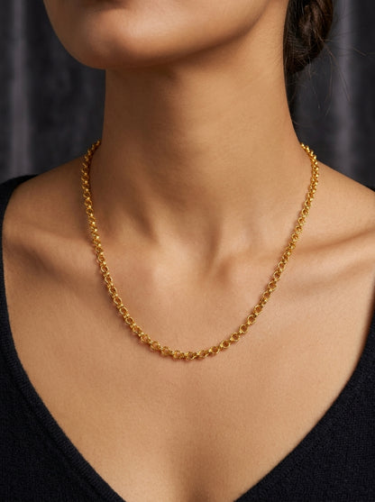 Premium Chain Daily Wear | 18K Gold Plated | Waterproof & Unisex