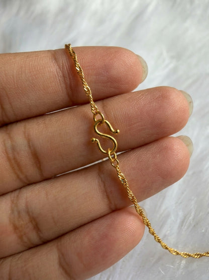 18K Gold Plated Herringbone Chain | Waterproof & Tarnish-Free