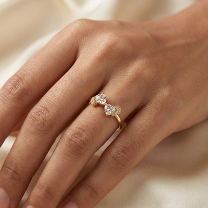 Pastel Crystal Botanical Vine Branch Open Adjustable Ring - View 5