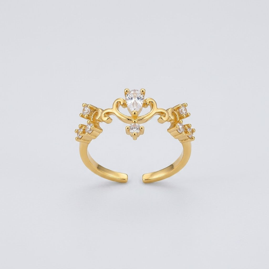 Celestial Starburst North Star Pavé Adjustable Ring - View 7