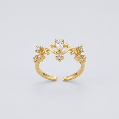 Celestial Starburst North Star Pavé Adjustable Ring - View 7