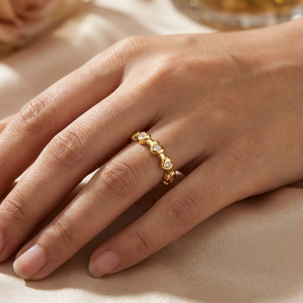Solitaire Diamond Cut Collet Bezel Adjustable Ring - View 5