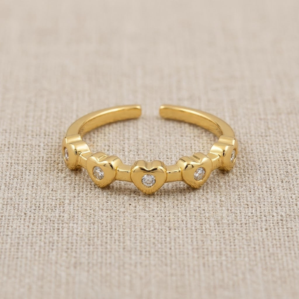 Solitaire Diamond Cut Collet Bezel Adjustable Ring - View 8
