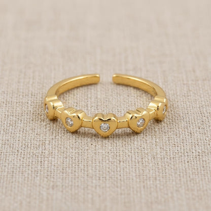 Solitaire Diamond Cut Collet Bezel Adjustable Ring - View 8