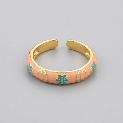 North Star & Turquoise Inset Dome Adjustable Ring - View 7