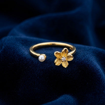 Spinning Sunflower Fidget Meditation Adjustable Ring - View 2