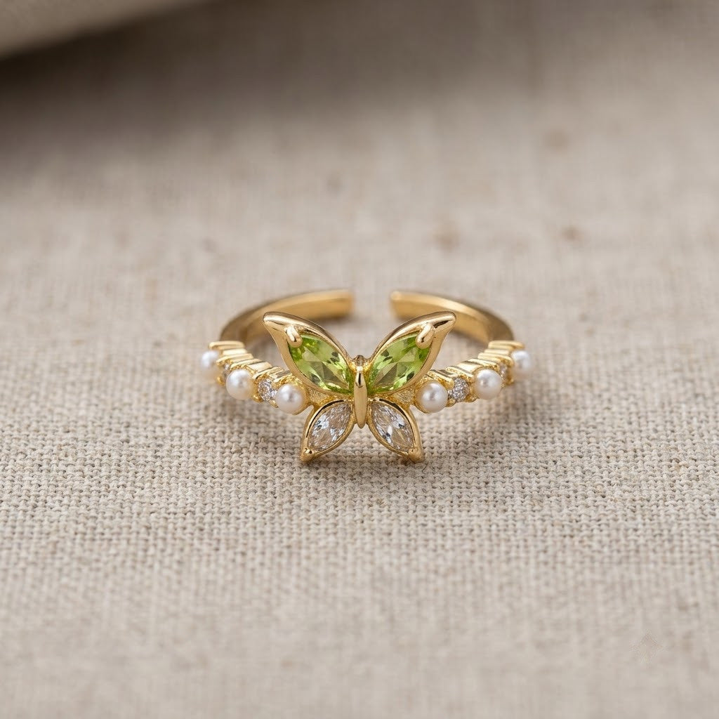 Grecian Olive Leaf Wreath Open Bypass Adjustable Ring - View 8