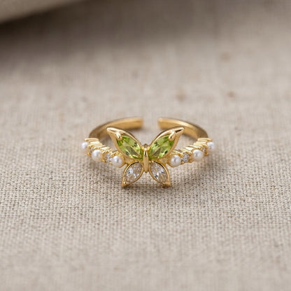 Grecian Olive Leaf Wreath Open Bypass Adjustable Ring - View 8