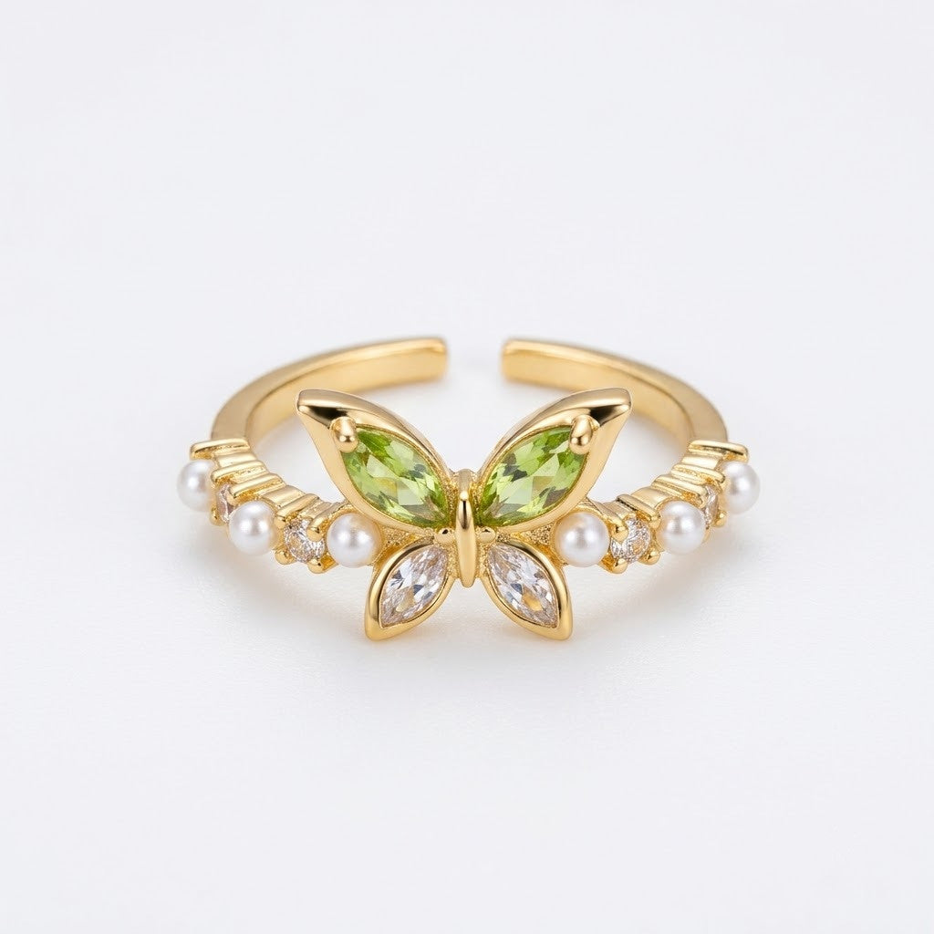 Grecian Olive Leaf Wreath Open Bypass Adjustable Ring - View 7