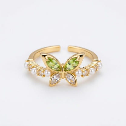 Grecian Olive Leaf Wreath Open Bypass Adjustable Ring - View 7