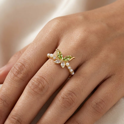 Grecian Olive Leaf Wreath Open Bypass Adjustable Ring - View 5