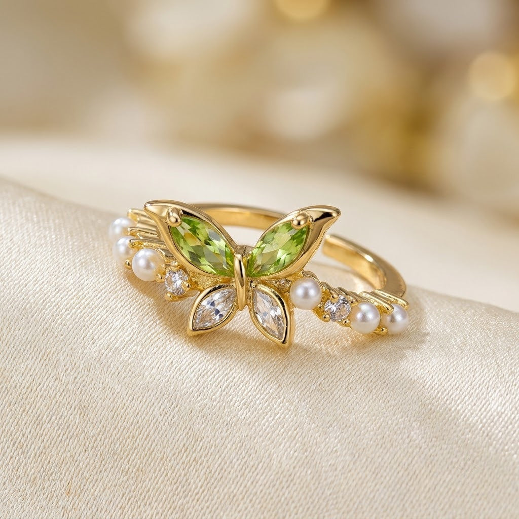 Grecian Olive Leaf Wreath Open Bypass Adjustable Ring - View 4