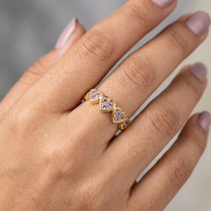 Sweetheart Contoured Pavé Crystal Adjustable Ring - View 4
