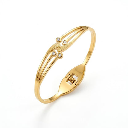 Tri-Strand Celestial Shooting Star Bypass Bangle - 01 Studio Shot