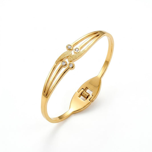 Tri-Strand Celestial Shooting Star Bypass Bangle - 01 Studio Shot