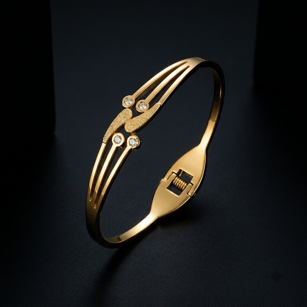 Tri-Strand Celestial Shooting Star Bypass Bangle - 06 Editorial