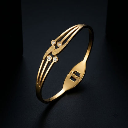 Tri-Strand Celestial Shooting Star Bypass Bangle - 06 Editorial