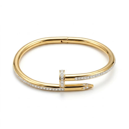 Luxury Pavé Crystal Curved Nail Kada Bangle - 01 Studio Shot