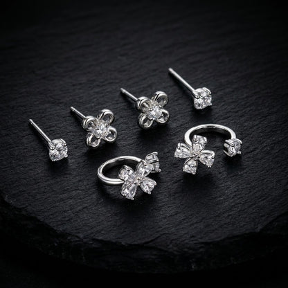 Luxe Stacking 3-Pair Earring Set | 18K Gold Plated | Anti-Tarnish Demi-Fine Sweat-Proof - ANUSI Demi-Fine Jewelry Shot 7