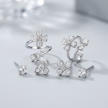 Luxe Stacking 3-Pair Earring Set | 18K Gold Plated | Anti-Tarnish Demi-Fine Sweat-Proof - ANUSI Demi-Fine Jewelry Shot 3
