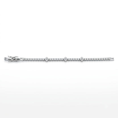 Pavé Diamond Star Cluster Station Tennis Bracelet - View 1 | ANUSI 18K Gold Jewelry