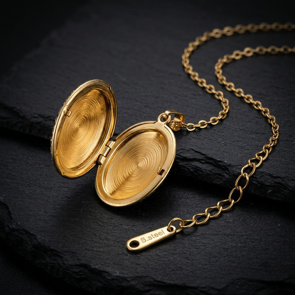 Vintage Opening Shell Keepsake Locket Pearl Necklace - View 6 | ANUSI 18K Gold Jewelry