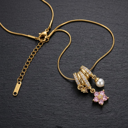 Imperial Golden Dragon & Freshwater Pearl Cluster Necklace - View 8 | ANUSI 18K Gold Jewelry